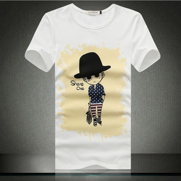 Мъжки тениски в черен,червен и бял цвят - различни модели