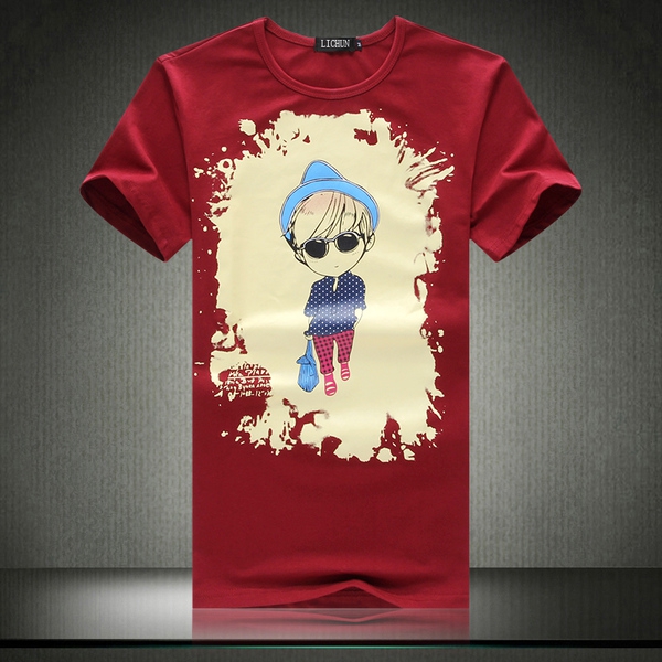 Мъжки тениски в черен,червен и бял цвят - различни модели