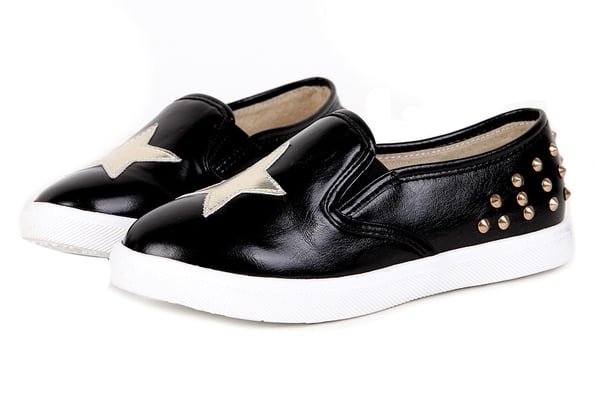 Παπούτσια για κορίτσια - ασημένια, μαύρα  - Left West