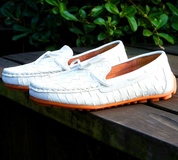 Spring Stylish και μοντέρνα παπούτσια για παιδιά - αγόρια και κορίτσια - καφέ, άσπρο και μπλε χρώμα