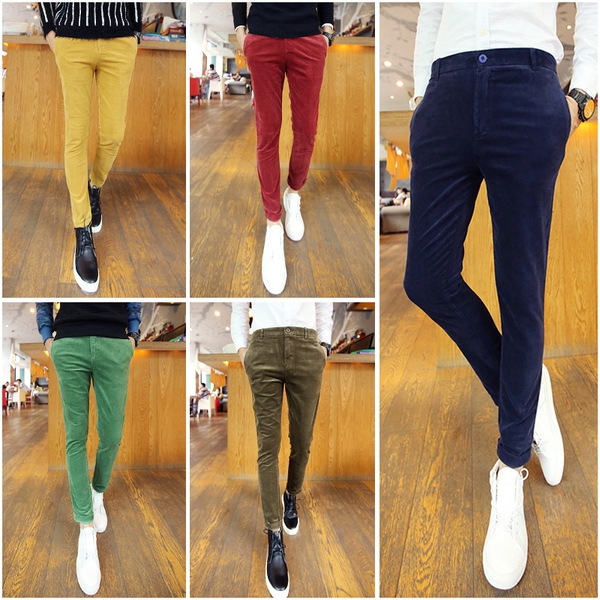 Αντρικά χρωματιστά παντελόνια - 4 μοντέλα