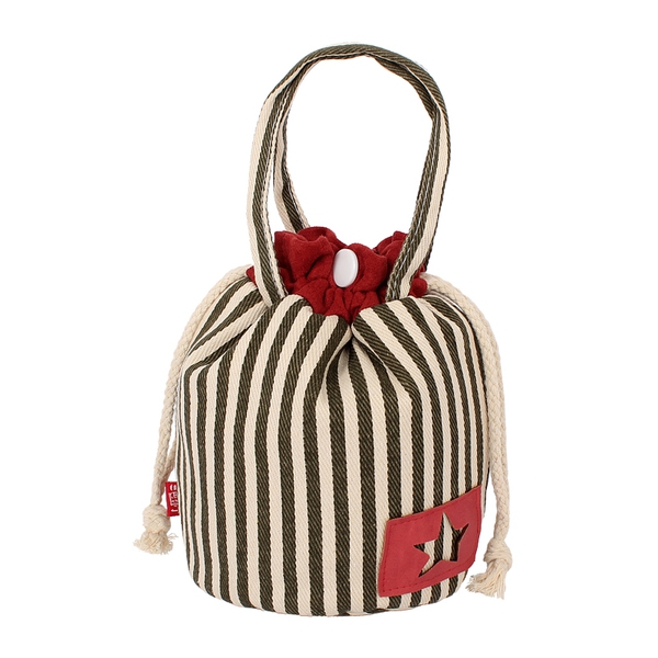 Раирана ежедневна чанта с компактна дръжка