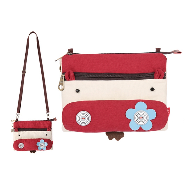 Дамска чанта - кравичка в три цвята