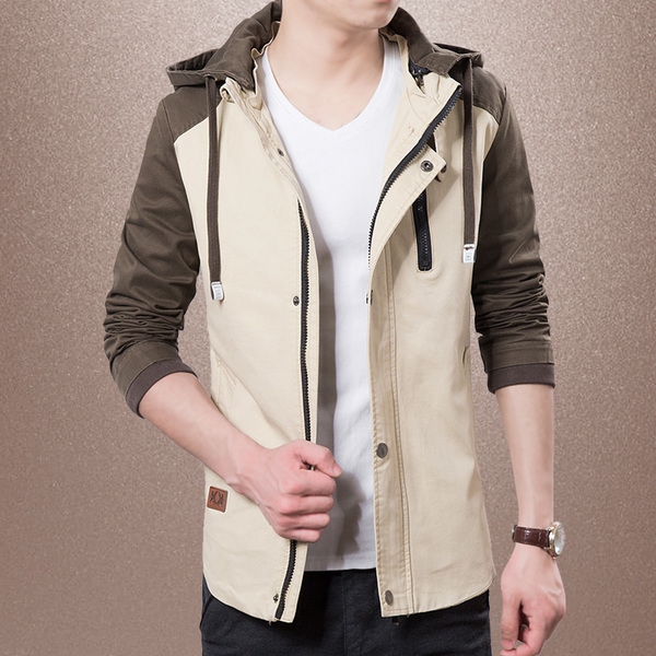 Ανδρικό  μπουφάν   για το φθινόπωρο και την άνοιξη αστικό στυλ σε 4 χρώματα