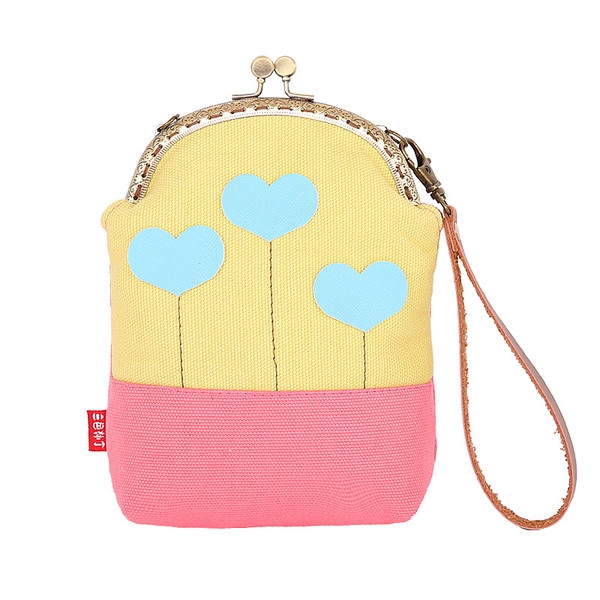 Мини цветна чантичка с пролетни мотиви