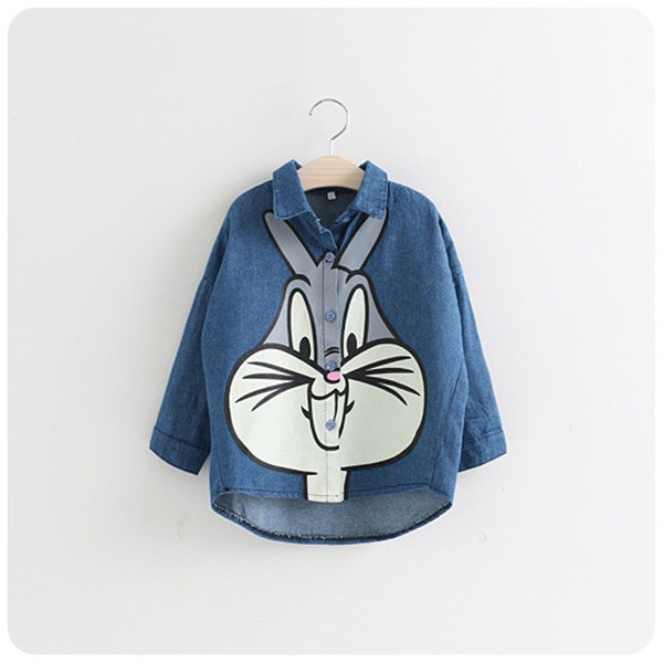 Παιδικό τζιν πουκάμισο Bucks Bunny για κορίτσια