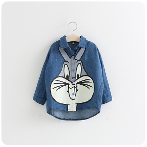 Παιδικό τζιν πουκάμισο Bucks Bunny για κορίτσια