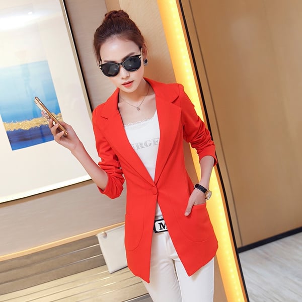 Γυναικείο  ανοιξηάτικο μακρύ σακάκι 