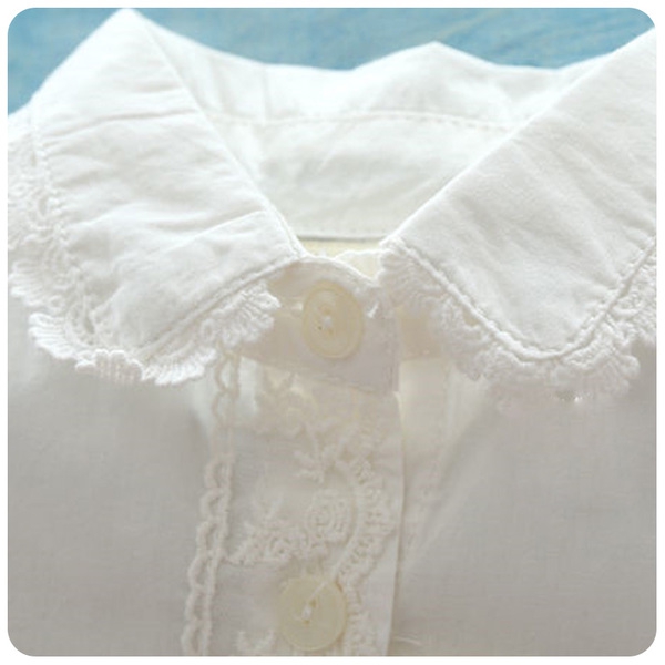 Παιδικά λευκά πουκάμισα με μακρύ μανίκι για κορίτσια