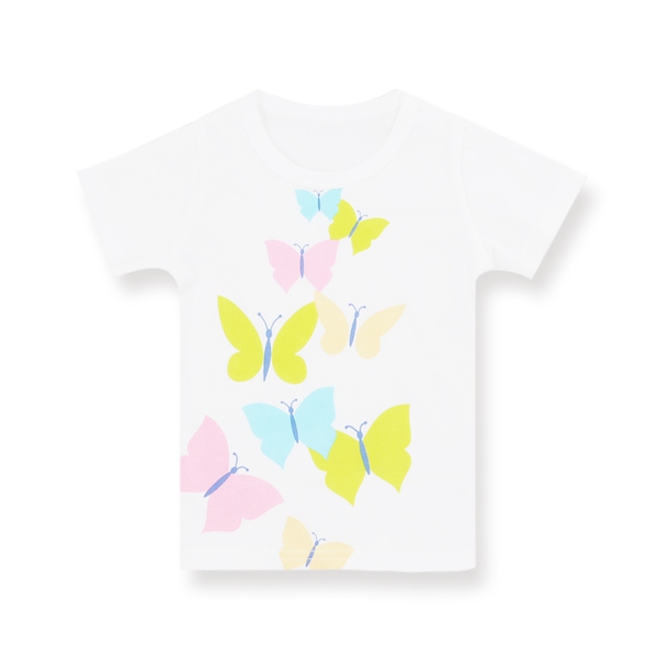 Παιδικό καλοκαιρινό κοντό μανίκι T-shirt με κινούμενα σχέδια - δεινόσαυρος, καρπούζι, ελικόπτερο, λευκό, μωβ, πορτοκαλί χρώμα