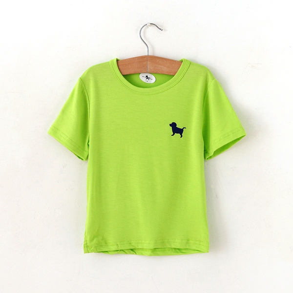 Детски летни тениски с къс ръкав за момичета и момчета - розови, жълти, зелени, розови и черни