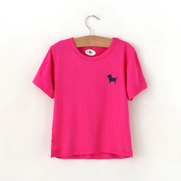 Детски летни тениски с къс ръкав за момичета и момчета - розови, жълти, зелени, розови и черни