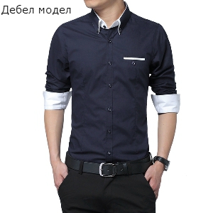 Пролетни мъжки ризи в бял,сив,бежов,син и черен цвят - дебели и тънки модели