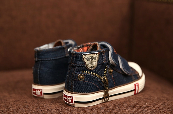 Дънкови детски кецове за момчета и момичета