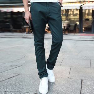 Мъжки ежедневен панталон - в кафяв,зелен,сив,черен и син цвят