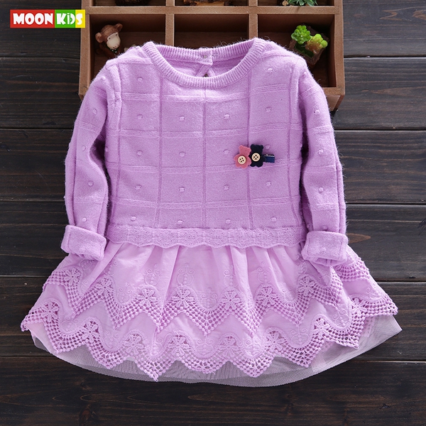 Детска туника с дантела за момичета