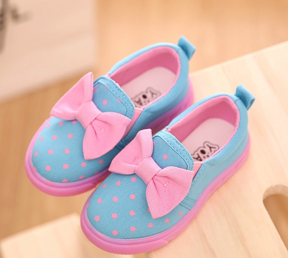 Детски ежедневни обувки с панделка за момичета