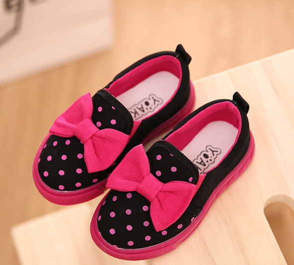 Детски ежедневни обувки с панделка за момичета