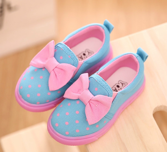 Детски ежедневни обувки с панделка за момичета