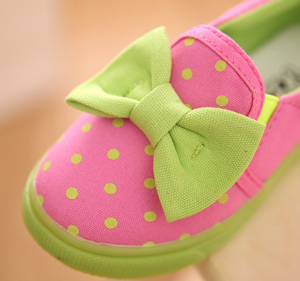 Детски ежедневни обувки с панделка за момичета