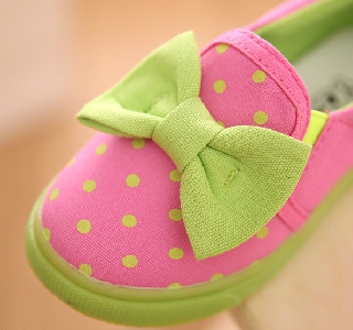 Детски ежедневни обувки с панделка за момичета