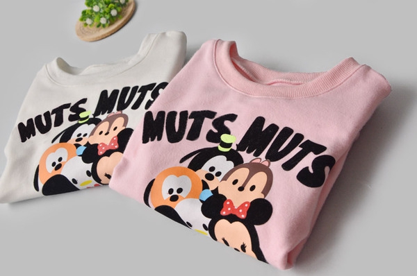 Детски пролетни розови и бели блузи за момичета 