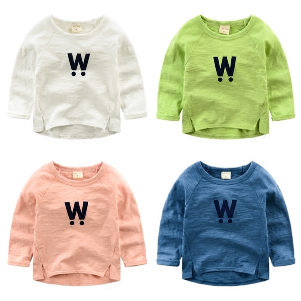 Детски пролетни блузи за момчета с плътен цвят - 5 модела 