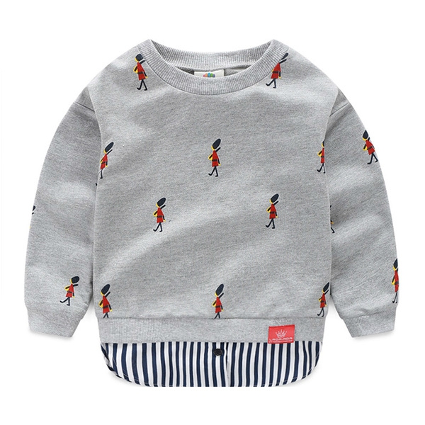 Детски блузи за момчета - в сив,черен и бял цвят