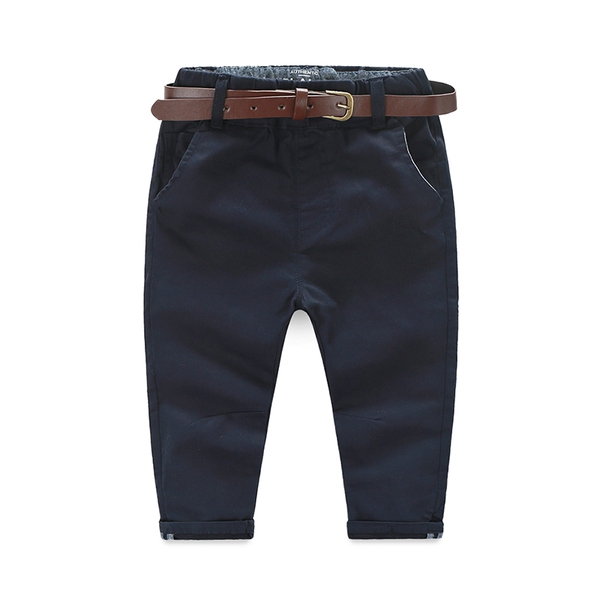 Детски панталони за момчета - в син и бежов цвят