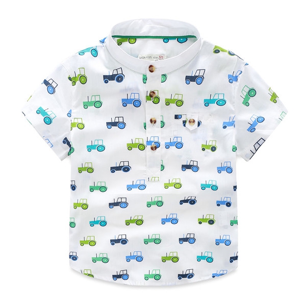 Детски  стилни ризи в бял цвят за момчета 