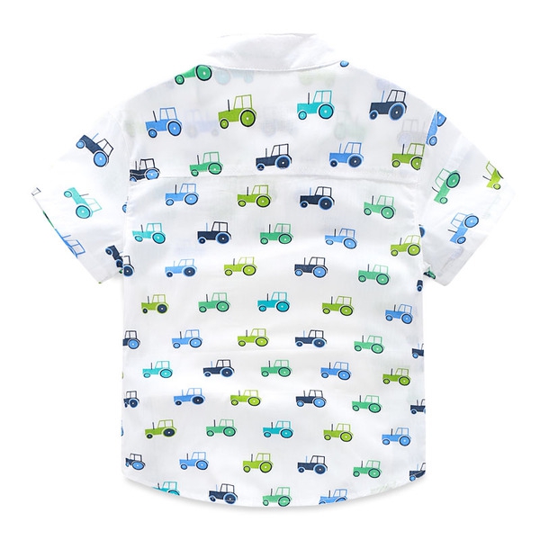 Детски  стилни ризи в бял цвят за момчета 