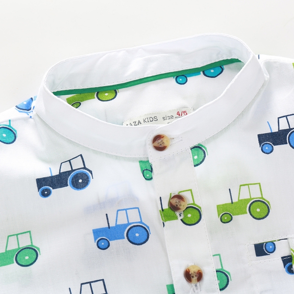Детски  стилни ризи в бял цвят за момчета 