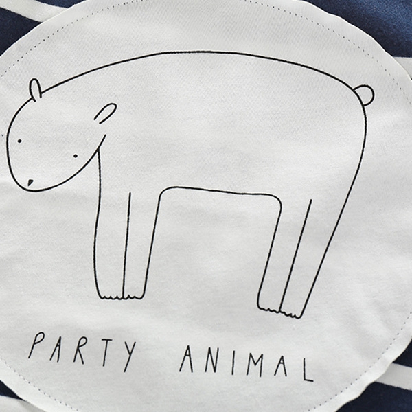 Модерна детска блуза на райета - в син и бял цвят 