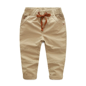 Детски панталонки за момчета - в син и бежов цвят