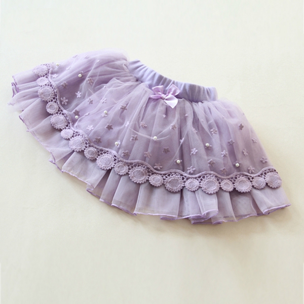 Φούστες για κορίτσια - ροζ, μπλε, μπεζ και μωβ