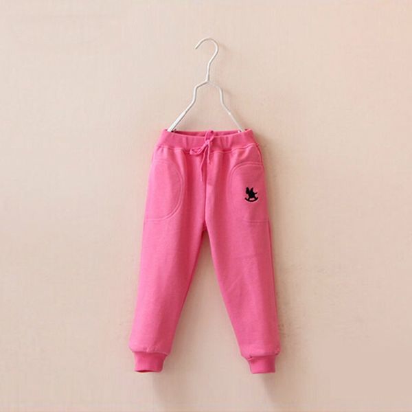 Детски спортни панталони за момичета - в сив, розов, зелен и син цвят