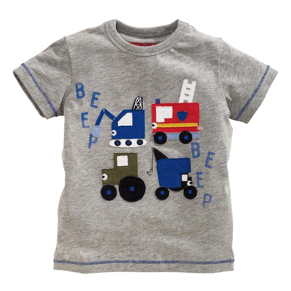 Тениска за момченца в сив цвят