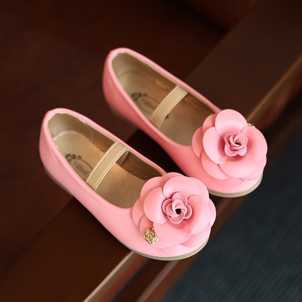 Детски пролетни балеринки за момичета - розички - черни, златисти и розови