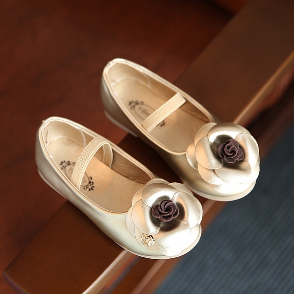 Детски пролетни балеринки за момичета - розички - черни, златисти и розови