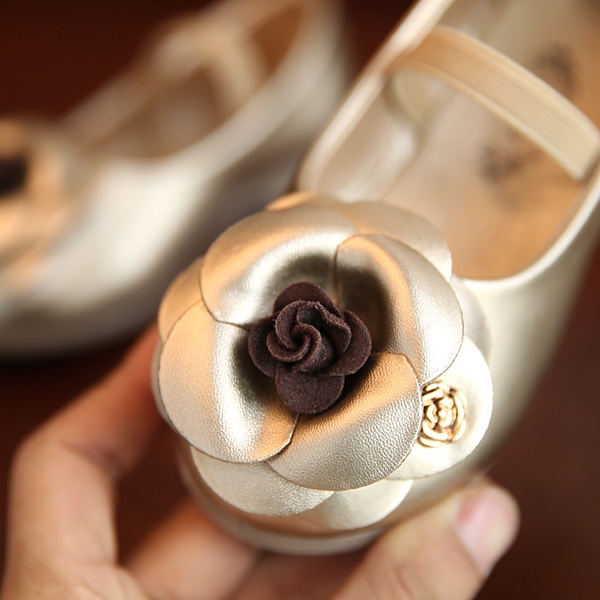 Детски пролетни балеринки за момичета - розички - черни, златисти и розови