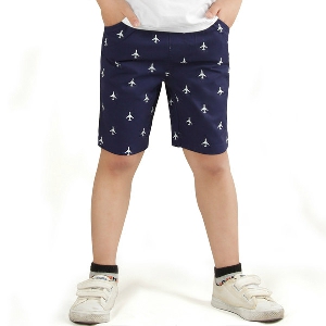 Детски летни къси панталони за момчета в тъмносин цвят
