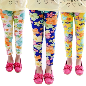 Детски дълги панталони за момичета - еластични и цветни в няколко модела