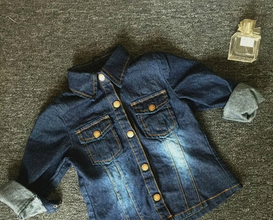 Пролетен комплект за момичета дънкова риза и пола