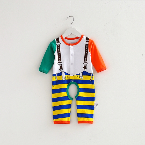 Пролетни бебешки дрехи за момчета и момичета - на райета, розов, син, бял ,жълт, червен и други цветове 