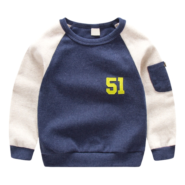 Детска блуза за момчета в 2 модела - сив и син цвят