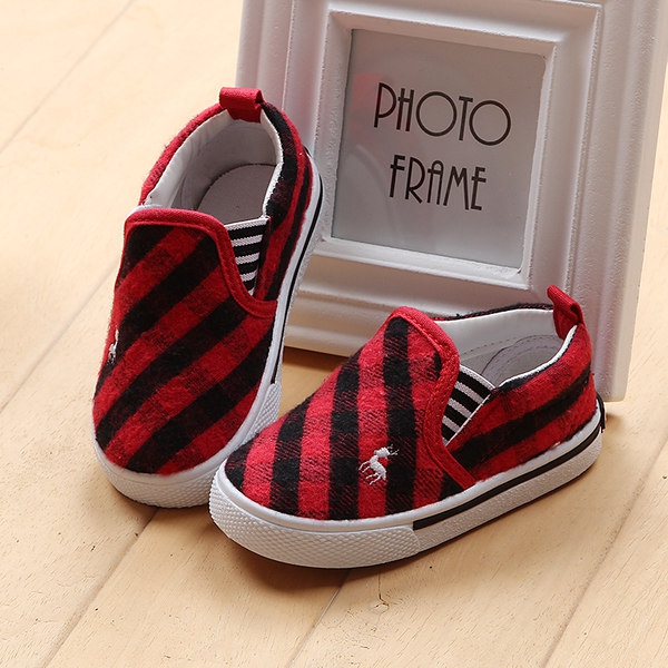 Карирани обувки за момчета и момичета - ежедневни