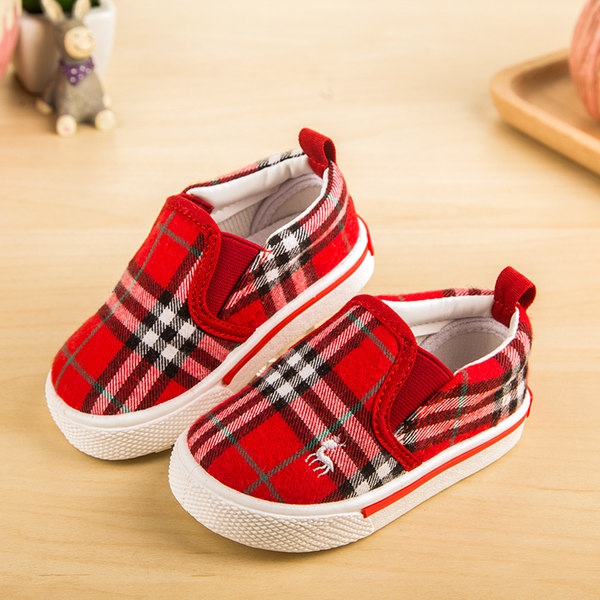 Карирани обувки за момчета и момичета - ежедневни