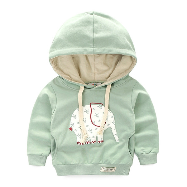 Детски суичър за момчета със слонче - в жълт,розов,зелен и син цвят