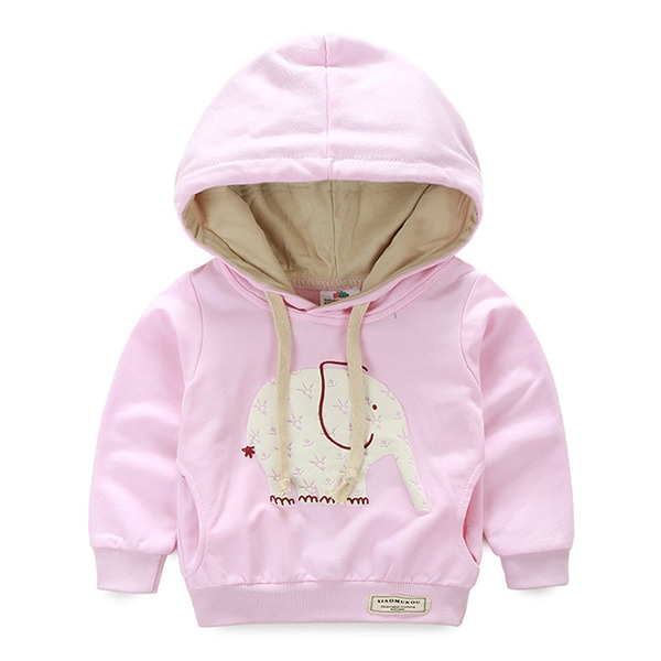 Детски суичър за момчета със слонче - в жълт,розов,зелен и син цвят