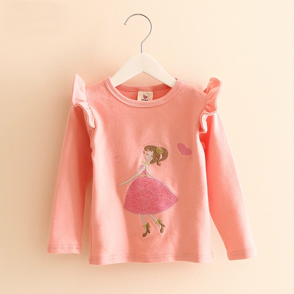 Детски блузки за момичета - в розов,сив,бял и черен цвят